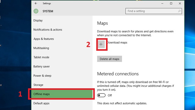 Chọn Offline maps ⇒ Download maps